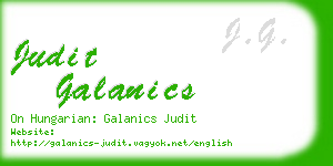 judit galanics business card